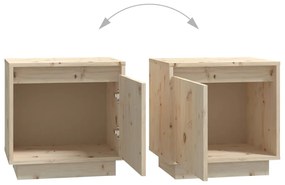 Mesas de cabeceira 2 pcs 40x30x40 cm madeira de pinho maciça