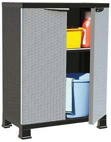 vidaXL Armário de plástico 68x39x92 cm design em vime