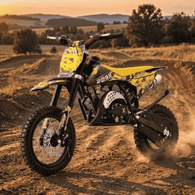 MINI MOTO PARA CRIANÇAS MINICROSS gasolina 60cc Roan RXT 12"/10" Amarela