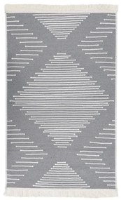vidaXL Tapete 120x180 cm algodão cinzento-escuro