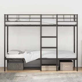 Beliche sem colchão 75x190 cm aço preto