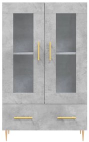 Aparador alto 69,5x31x115 cm derivados de madeira cinza-cimento