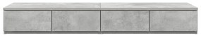 Mesa de Gavetas Cinza Betão 120x36,5x16,5 cm Madeira de Engenharia