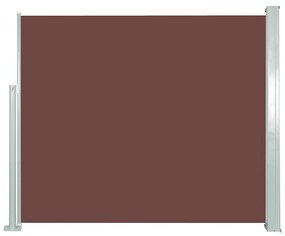 vidaXL Toldo lateral retrátil 120x300 cm castanho