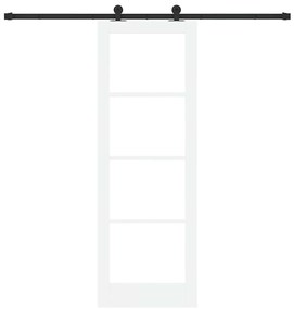 Porta Deslizante com Conjunto de Ferragens "ORKDAL" Branca 73.5x211 cm