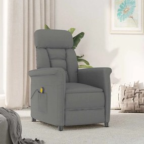 Cadeira de Massagem vidaXL Cinza Escuro em Tecido Microfibra