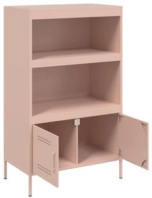Aparador alto 68x39x113 cm aço rosa