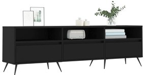 Móvel de TV 150x30x44,5 cm derivados de madeira preto