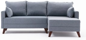 Sofá-Cama de Canto Bella – Azul – 205x85x140 cm