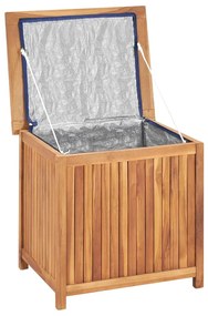 Caixa arrumação para jardim 60x50x58 cm madeira teca maciça