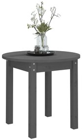 Mesa de centro Ø 45x40 cm madeira de pinho maciça cinzento