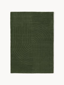 Tapete em lã artesanal com relevo Mason