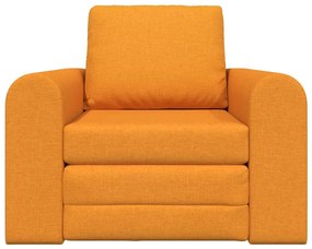 Sofá Cama de Chão 2-em-1 Amarelo Escuro 98x71x83 cm Tecido