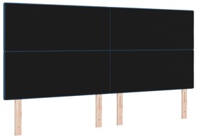 Cabeceira vidaXL Estofada com Botões Azul 200 cm Tecido