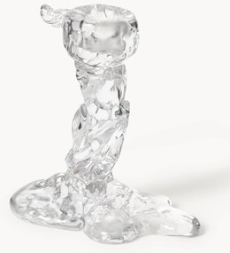 Castiçal de vidro artesanal Drip