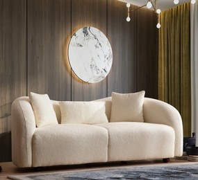 Sofá de 2 Lugares Venedik – Creme – 190x76x91 cm