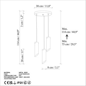 Chandelier Kesik – Mint – Diâmetro 40 cm