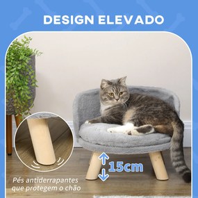 PawHut Cama Elevada para Cães Cama para Cães Mini com Almofada Lavável
