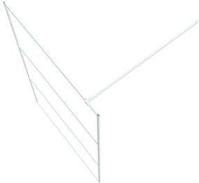 Divisória de chuveiro branco 115x195 cm vidro ESG transparente