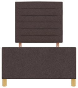 Cama vidaXL Marrom Escuro 90x200 cm Tecido