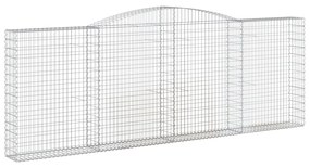Cestos gabião arqueados 2pcs 400x30x140/160cm ferro galvanizado