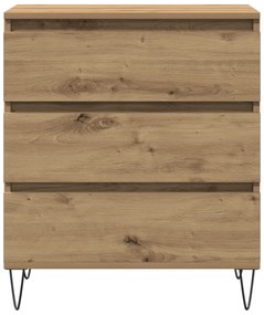 Sideboard vidaXL com Gavetas Carvalho Artesanal 60x35x70 cm Madeira de