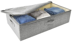 Caixas de arrumação 2 pcs tecido 70x40x18 cm cinzento