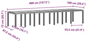 Conjunto de Jantar Jardim VidaXL 15 Peças com Almofadas Cinza Claro Ra