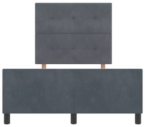 Estrutura de Cama vidaXL Cinza Escuro 120x190 cm Veludo