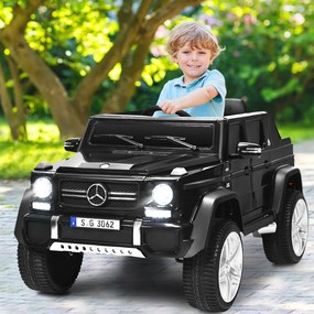 Carro elétrico Mercedes Benz Maybach para crianças de 3 a 8 anos com controle dos pais 2 portas preto