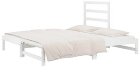 Sofá-cama de puxar 2x(90x200) cm pinho maciço branco