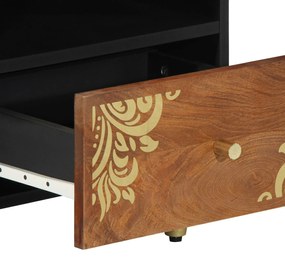 Mesa de Café 80x54x40 cm Madeira Sólida de Mangueira