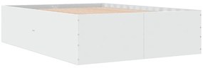 Estrutura de cama 140x190 cm derivados de madeira branco