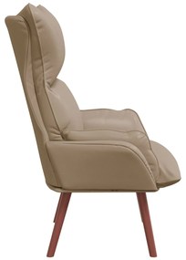 Poltrona Relaxante Cappuccino em Couro Sintético