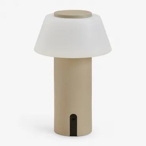 Lâmpada De Mesa Led Sem Fios Para Exterior Em Ferro Socotra Tapioca Bege - Sklum
