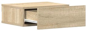 Mesa cabeceira suspensa 2 pcs derivados madeira carvalho sonoma