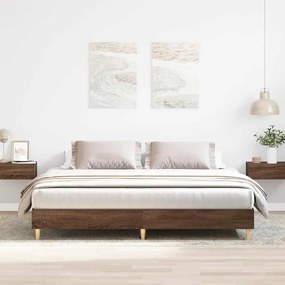 vidaXL Estrutura de cama sem colchão 180x200 cm carvalho castanho