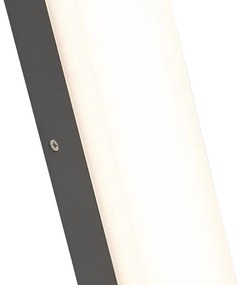 LED Candeeiro de parede exterior rectangular moderno cinzento escuro - Opacus Moderno