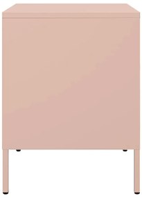 Mesa de cabeceira 36x39x50,5 cm aço rosa