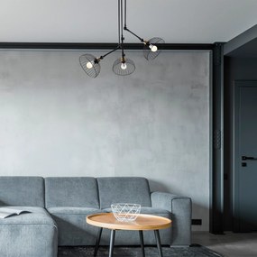 Candeeiro de Teto Beybisi – Preto – 93 x 93 cm