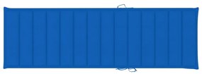 Espreguiçadeira dupla c/ almofadões azul real pinho impregnado