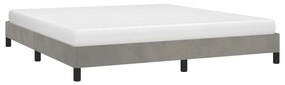 Estrutura de cama sem colchão 160x200 cm veludo cinzento-claro