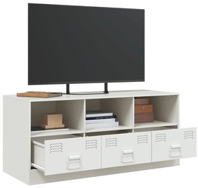 Móvel de TV 99x39x44 cm aço branco