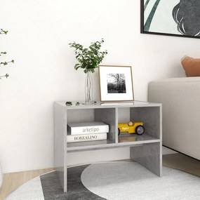 vidaXL Mesa de apoio 60x40x45 cm derivados de madeira cinzento cimento