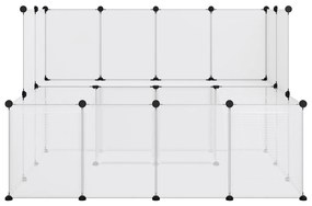 Gaiola p/ animais pequenos 143x107x93 cm PP e aço transparente