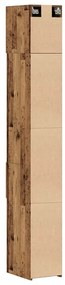Armário Slim vidaXL Madeira Antiga 30x42.5x225 cm Madeira Engenharia