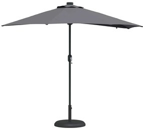 Guarda-sol de Jardim Cinzento-escuro 294 x 150 x 223 cm tecido