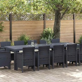vidaXL Conjunto de Jantar de Jardim de 13 Peças com Almofadas em Anthracite