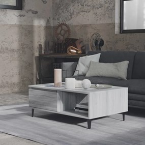 Mesa de centro 90x60x35 cm derivados de madeira cinzento sonoma