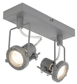 Ponto industrial antracite 2 luzes giratório e inclinável - Suplux Industrial,Moderno